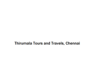 Thirumala Tours and Travels - Chennai
