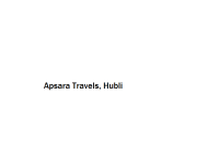 Apsara Travels - Hubli