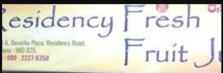 Residency Fresh Fruit Juice - Residency Road - Bangalore