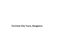 Terminal Holy Tours - Bangalore