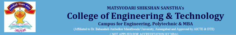 Matsyodari Shikshan Sansthas College of Engineering and Technology - Jalna