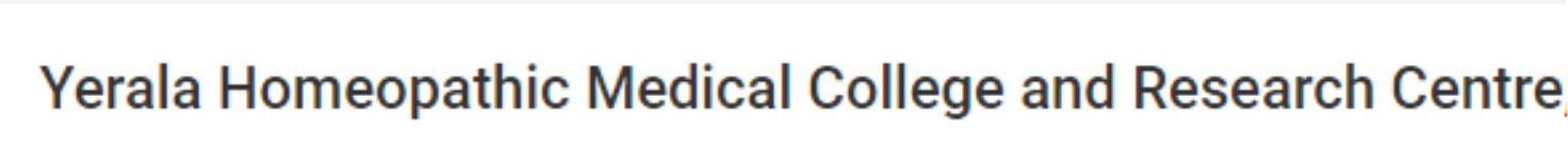 Yerala Homoeopathic Medical College and Research Centre - Mumbai