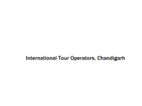International Tour Operators - Chandigarh