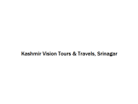 Kashmir Vision Tours & Travels - Srinagar