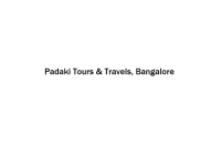 Padaki Tours & Travels - Bangalore