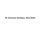 Rr Ventures Holidays - New Delhi