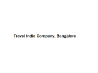 Travel India Company - Bangalore