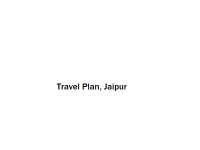 Travel Plan - Jaipur