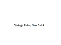 Vintage Rides - New Delhi