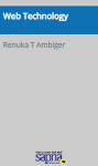 Web Technology - Renuka T Ambiger