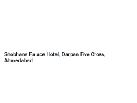 Shobhana Palace Hotel - Darpan Five Cross - Ahmedabad