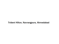 Trident Hilton - Navrangpura - Ahmedabad