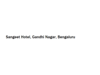Sangeet Hotel - Gandhi Nagar - Bengaluru