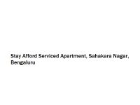 Stay Afford Serviced Apartment - Sahakara Nagar - Bengaluru