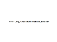 Hotel Omji - Chaukhunti Mohalla - Bikaner