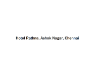 Hotel Rathna - Ashok Nagar - Chennai