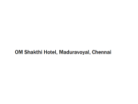 OM Shakthi Hotel - Maduravoyal - Chennai