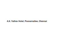A.K. Yathav Hotel - Poonamallee - Chennai