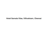 Hotel Samala Vilas - Villivakkam - Chennai