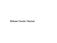 Wahaan Travels - Chennai