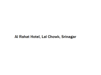 Al Rahat Hotel - Lal Chowk - Srinagar