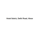 Hotel Sobriz - Delhi Road - Alwar