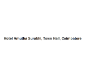 Hotel Amutha Surabhi - Town Hall - Coimbatore