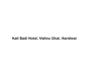 Kali Badi Hotel - Vishnu Ghat - Haridwar