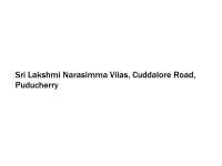 Sri Lakshmi Narasimma Vilas - Cuddalore Road - Puducherry