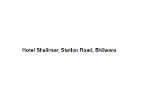 Hotel Shalimar - Station Road - Bhilwara
