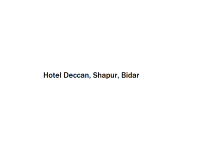 Hotel Deccan - Shapur - Bidar