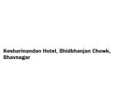 Kesharinandan Hotel - Bhidbhanjan Chowk - Bhavnagar