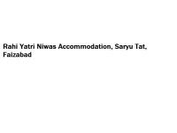 Rahi Yatri Niwas Accommodation - Saryu Tat - Faizabad