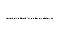 Kiran Palace Hotel - Sector 16 - Gandhinagar