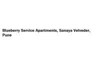 Blueberry Service Apartments - Sanaya Velveder - Pune