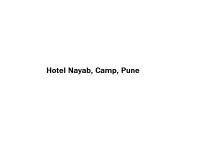Hotel Nayab - Camp - Pune