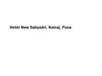 Hotel New Sahyadri - Katraj - Pune