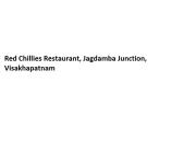 Red Chillies Restaurant - Jagdamba Junction - Visakhapatnam