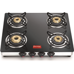 Prestige Marvel LP Gas Table with Glass Top Manual 4 Burner Gas Stove