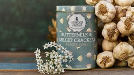 Buttermilk & Millet Crackers - Roasted Garlic