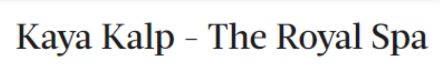 Kaya Kalap The Royal Spa - Cansaulim - Goa