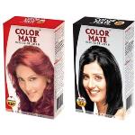 Color Mate Burgundy and Natural Black Hair Color Cream
