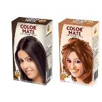Color Mate Dark Brown and Golden Copper Hair Color Cream