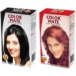 Color Mate Natural Black and Burgundy Hair Color Cream