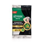 Streax Insta Shampoo Hair Colour Natural Black