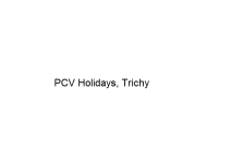 PCV Holidays - Trichy