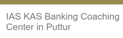 Ias Kas Banking Coaching Center - Mangalore