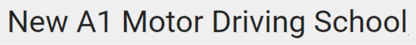 New A1 Motor Driving School - Hessargatta - Bangalore