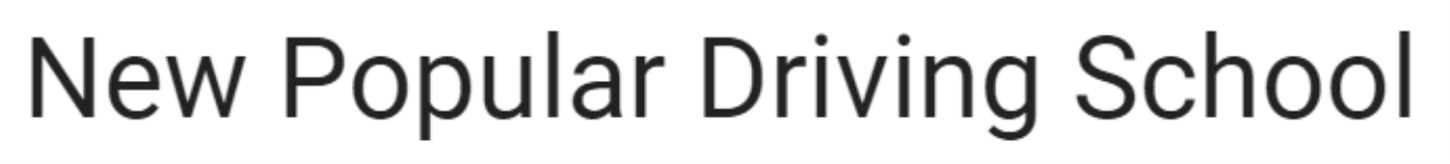 New Popular Driving School - Banashankari - Bangalore