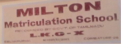 Milton Matric School - Selvapuram - Coimbatore